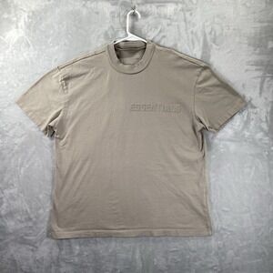 Essentials Fear of God T-Shirt men's Medium Light Brown Short Sleeve Crew Neck